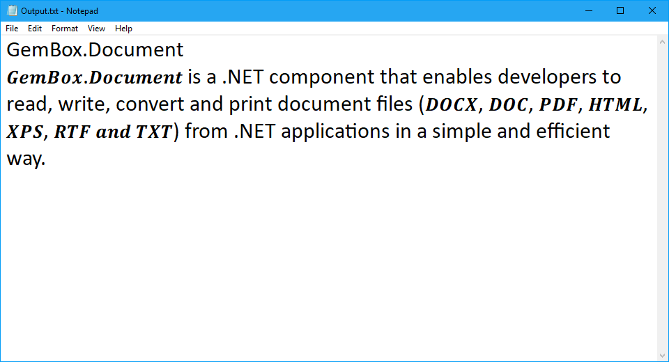 Opening and reading Word document's text and formatting in C# and VB.NET