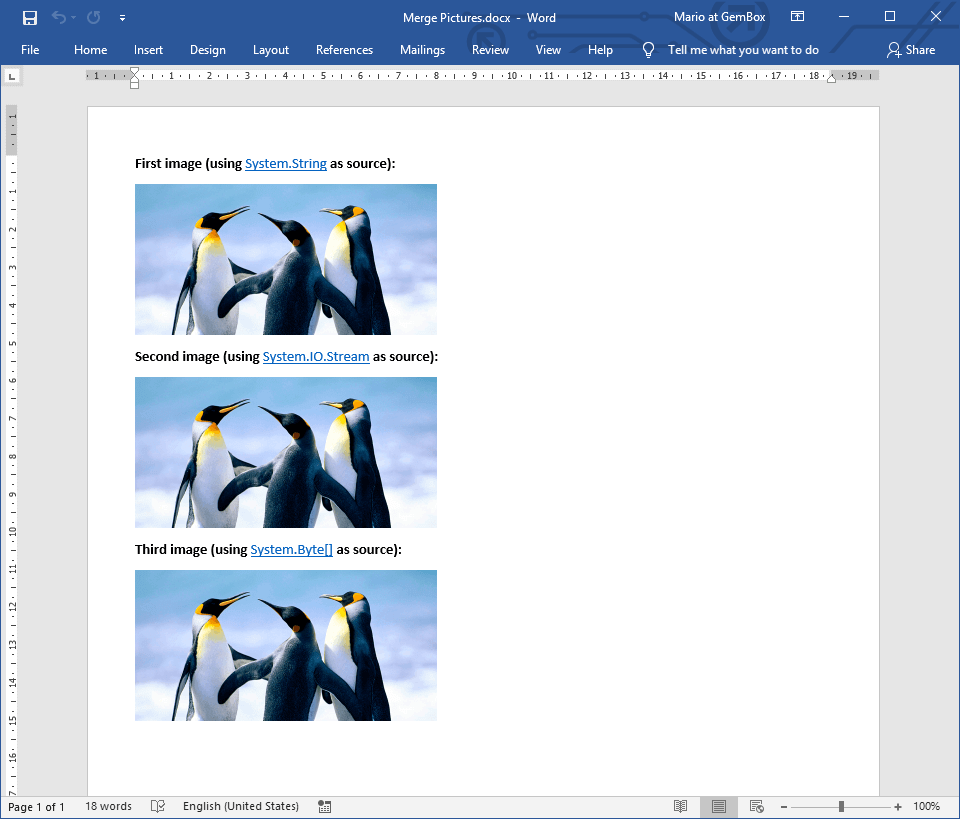 Merge Pictures in Word Documents Using C# and VB.NET