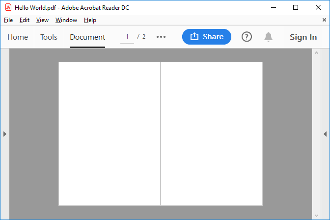 Generated PDF document from Azure Functions