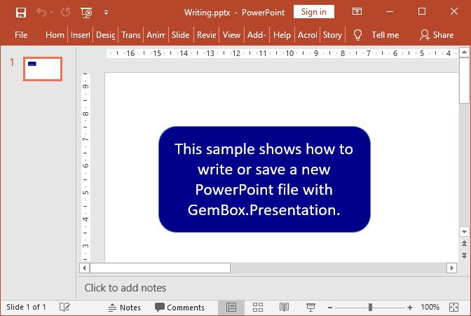 Create and write PowerPoint files from C# / VB.NET applications