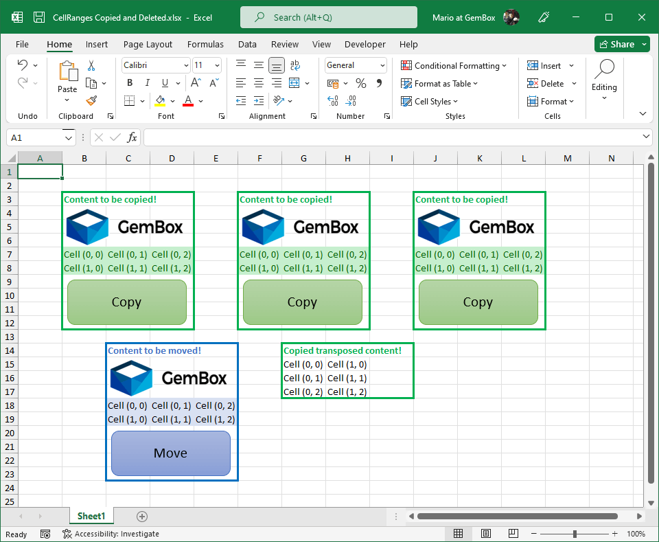 Copying and deleting Excel cell ranges