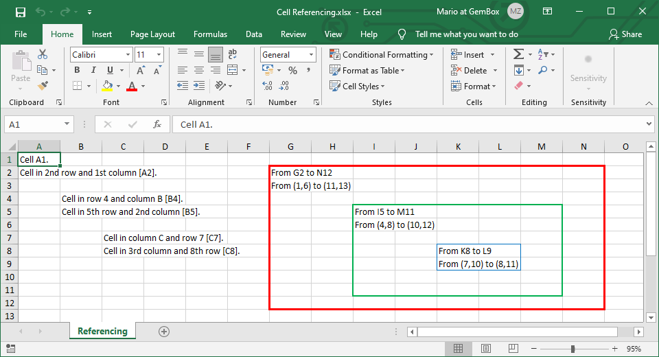 Referencing Excel cell and range in C# and VB.NET