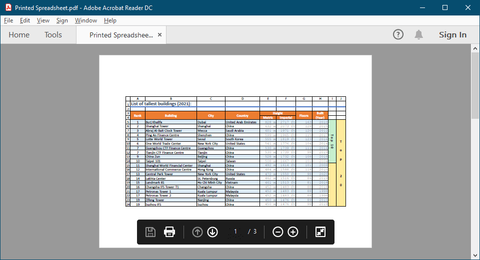 Printed Excel workbook with virtual printer in C# and VB.NET