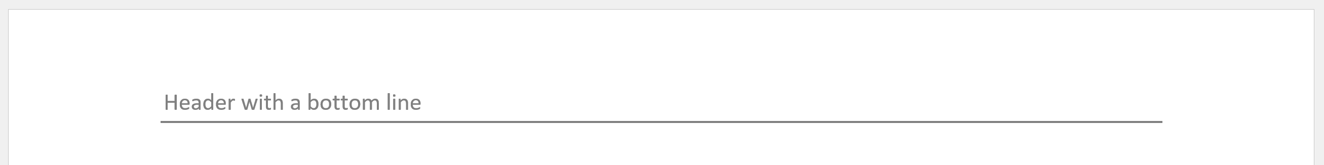 A Word header with a line created with GemBox.Document