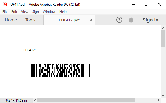 PDF417 Barcode in C# and VB.NET