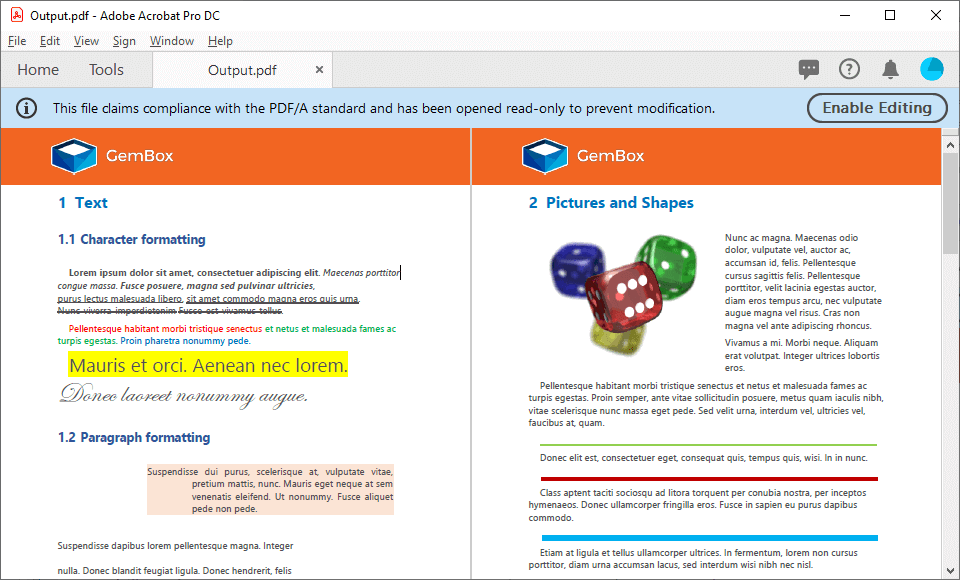 Converted Word document to PDF/A format in C# and VB.NET