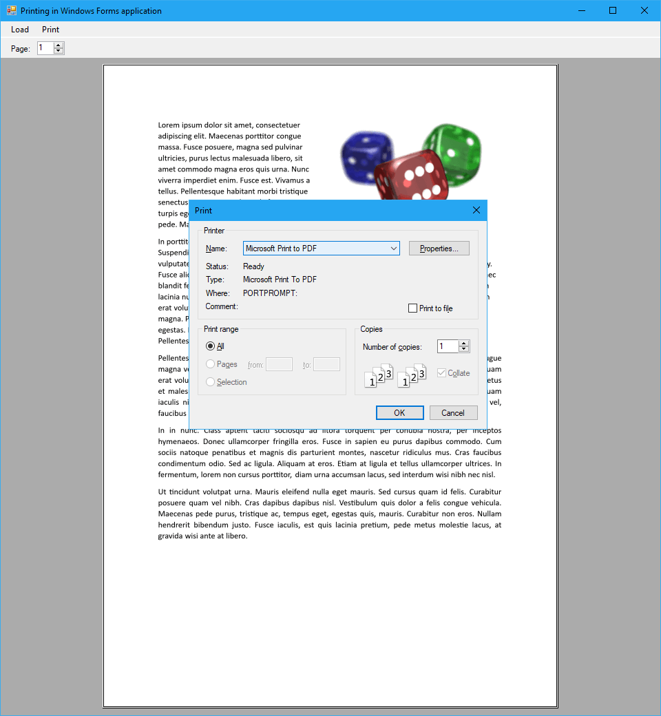 Printing Word document from Windows Forms application