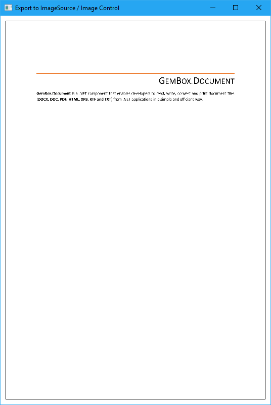 Screenshot of Word file exported to WPF's Image control Converted page from Word file to ImageSource and attached to WPF's Image control