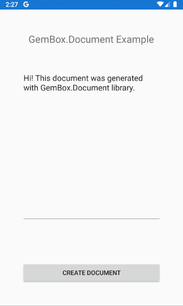 Word file generator on a native Android mobile app with Xamarin.Forms