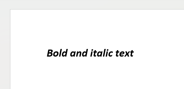 Word text in bold, italic, and bold italic, created with GemBox.Document
