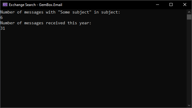 Search messages with Exchange client in C# and VB.NET