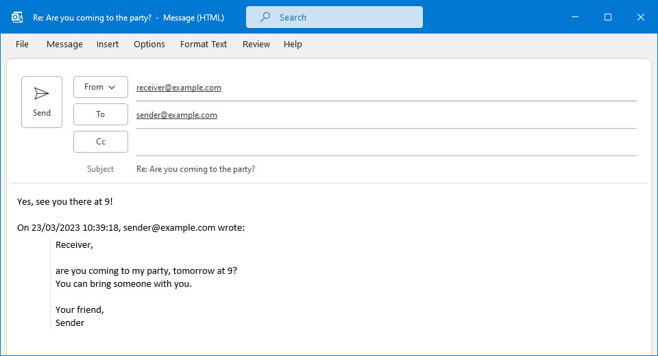 Reply to Email from C# / VB.NET applications