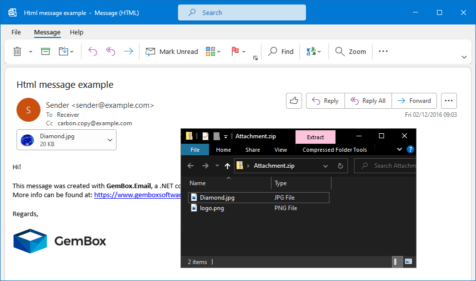 Save email attachments in C# and VB.NET