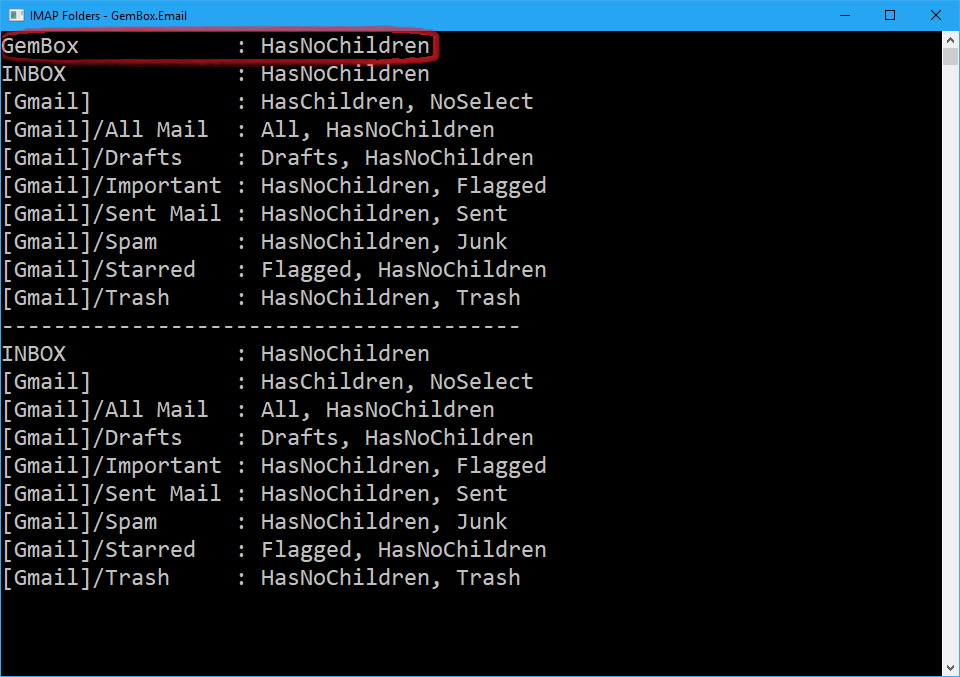 List Email Folders on IMAP Server in C# and VB.NET
