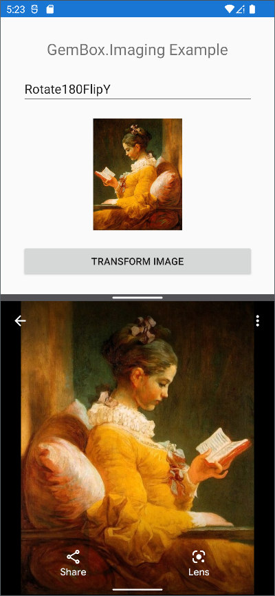 Image rotator/flipper on a native Android mobile app with Xamarin.Forms