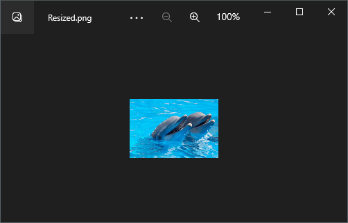 Resizing an image file Image file which is resized using GemBox.Imaging