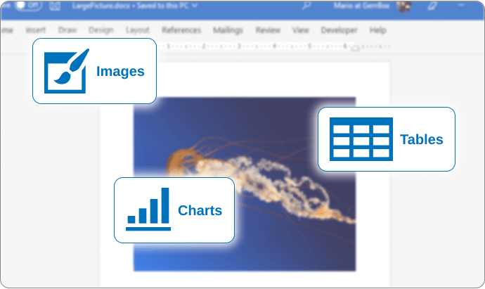 Formatting Word elements, working with text, tables, charts and images using GemBox.Document.