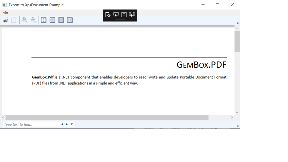 PDF file exported to XpsDocument with GemBox.Pdf