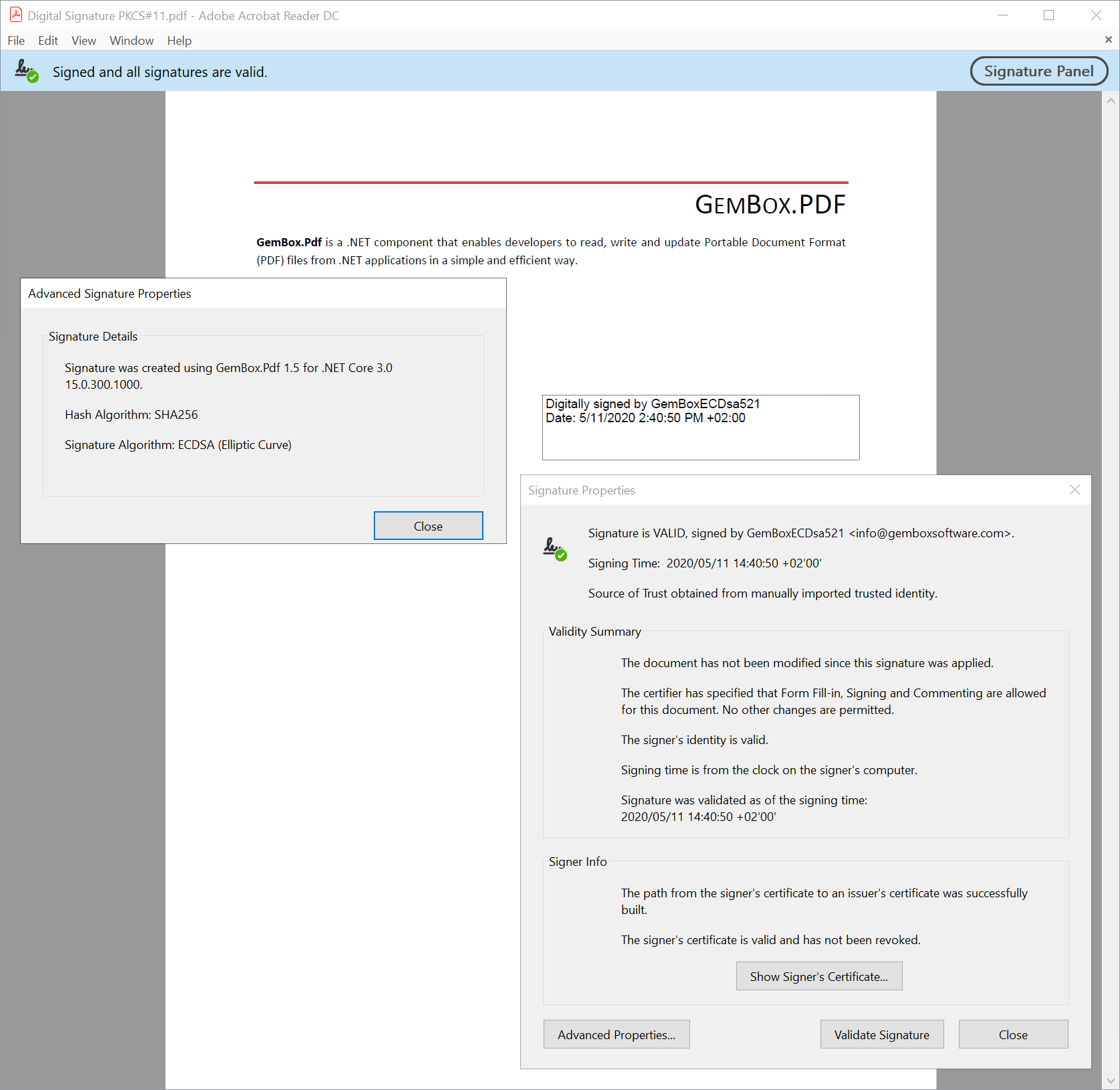 Digitally sign PDF files with PKCS#11 (Cryptoki) device from C# / VB.NET applications