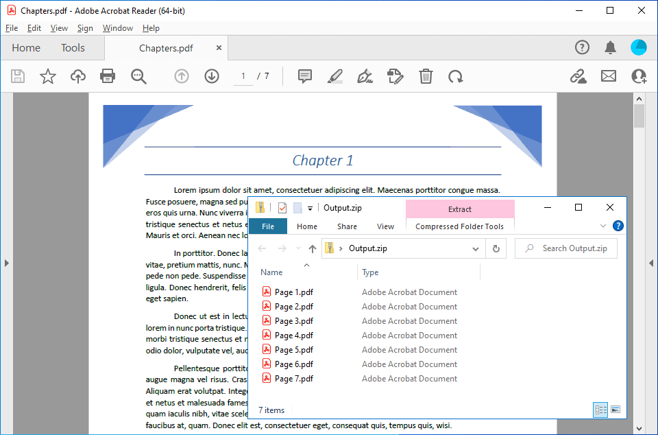 Splitting each PDF page from source PDF into a seperate destination PDF in C# and VB.NET