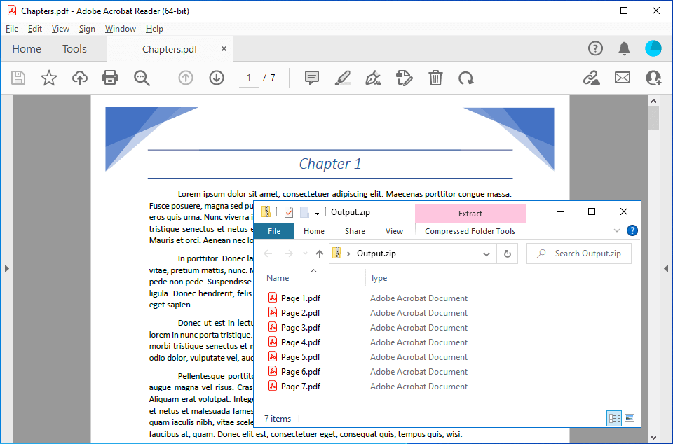 Split PDF file from C# / VB.NET applications