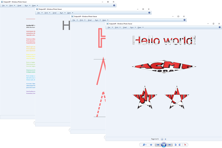 TIFF frames from converted PDF file using C# and VB.NET