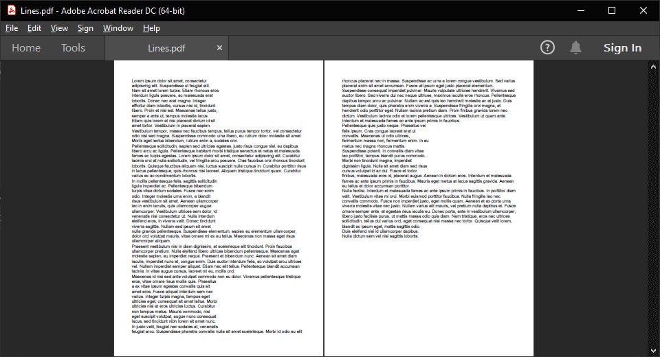 PDF file whose text lines are written with different width and on different pages using GemBox.Pdf