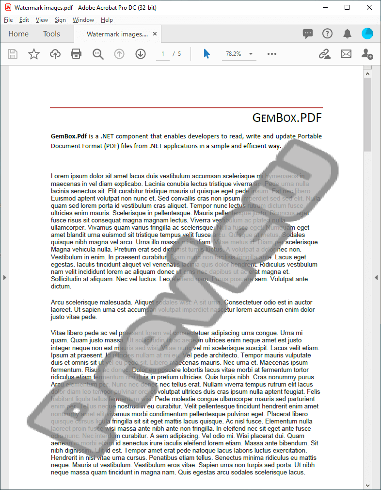 Watermarks | GemBox.Pdf Example