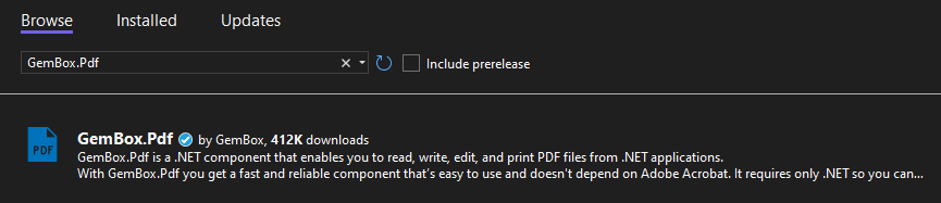 Scan of printed PDF file
