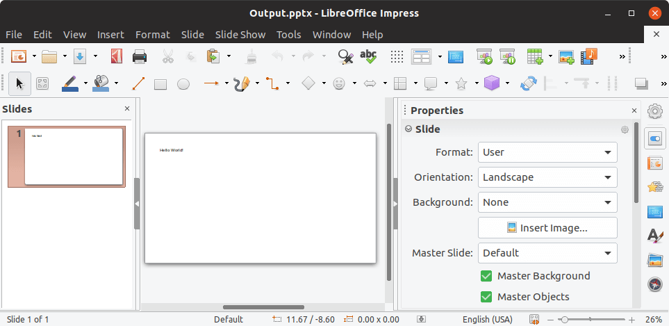 how to make presentation in linux