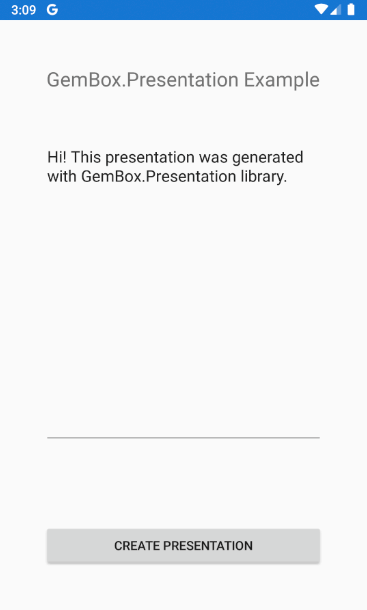 PowerPoint file generator on a native Android mobile app with Xamarin.Forms