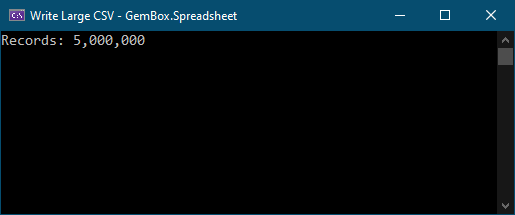 Creating and writing large CSV file in C# and VB.NET