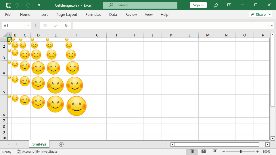 Adding images into individual Excel cells with C# and VB.NET