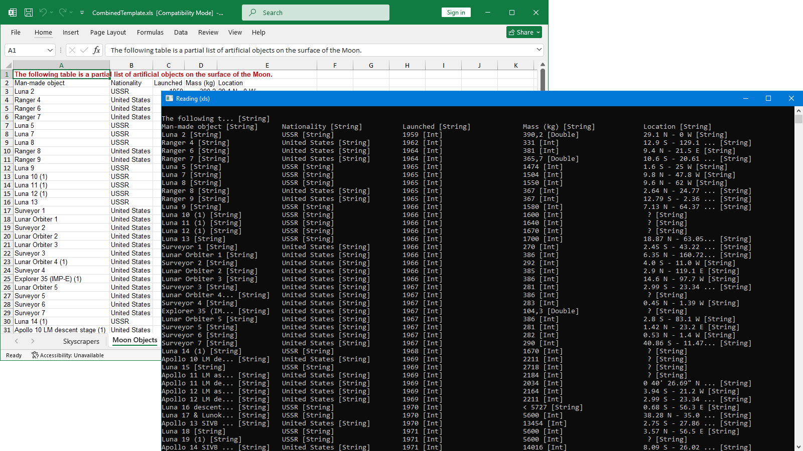 Sheet values read with GemBox.Spreadsheet