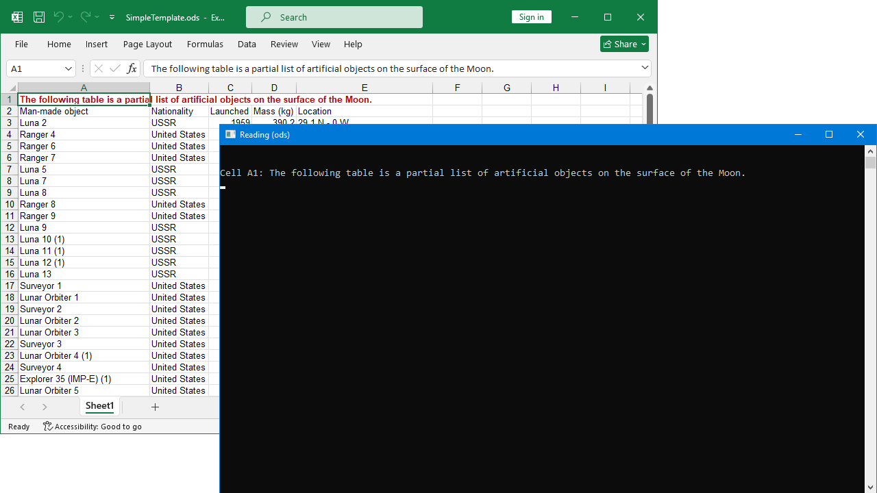 Open and read ods/odf/opendocument files from your C#/VB.NET applications | GemBox.Spreadsheet Example