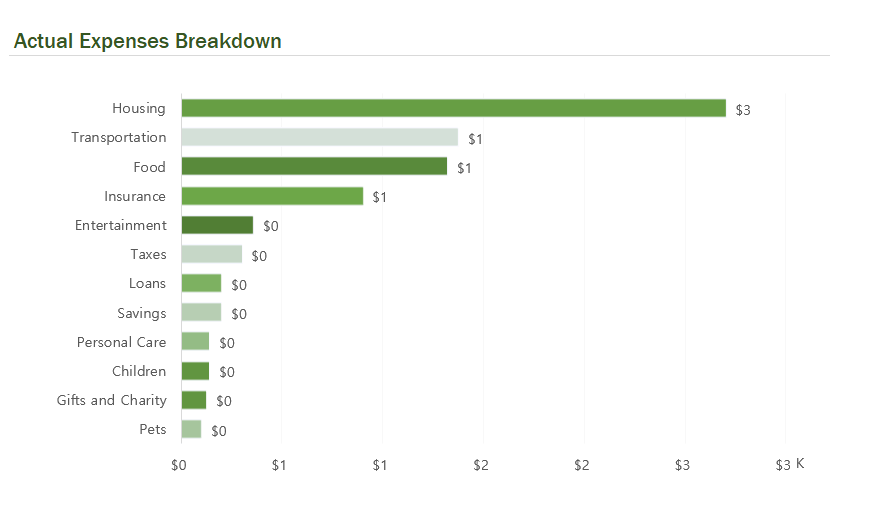 Monthly Budget Bar Chart