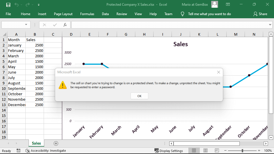 protected worksheet in C#