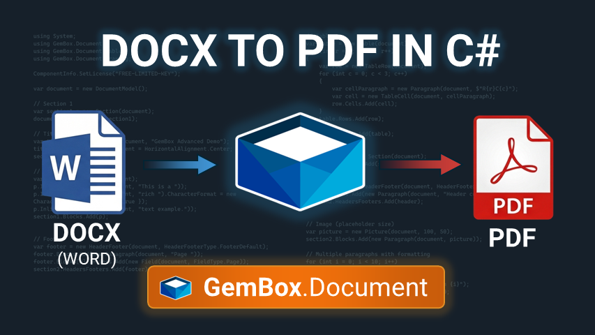 Watch: How to convert Word (DOCX) to PDF in C# and .NET