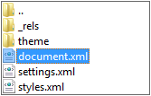 DOCX document main part