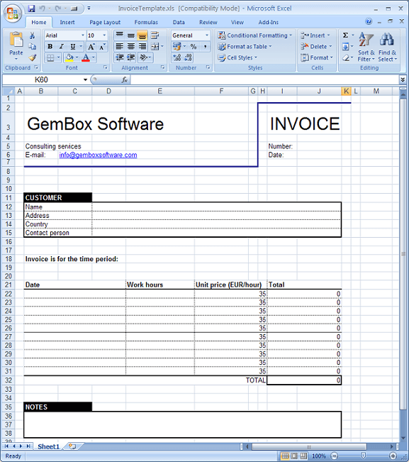 InvoiceTemplate Invoice Template